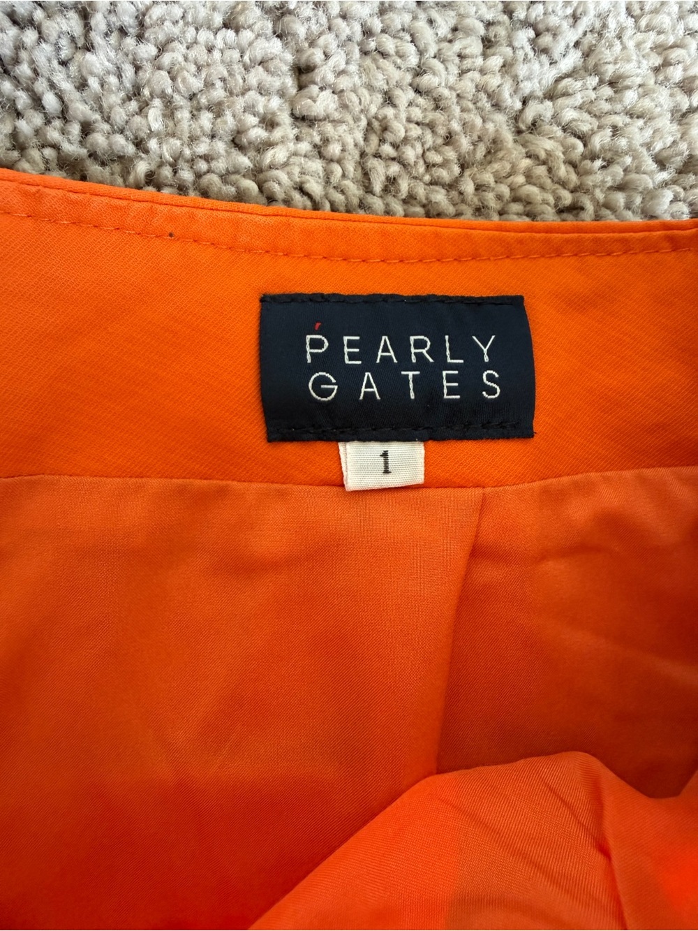 Pearly Gates Orange Pleated golf Skort embroidered patch’s size 1 - Picture 2 of 12